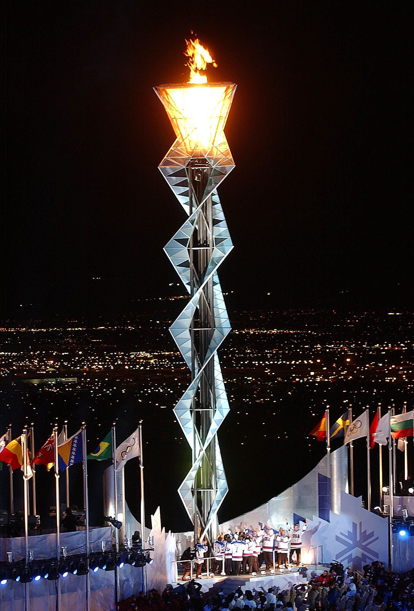 The Winter Olympic Torch at Salt Lake City, 2002.