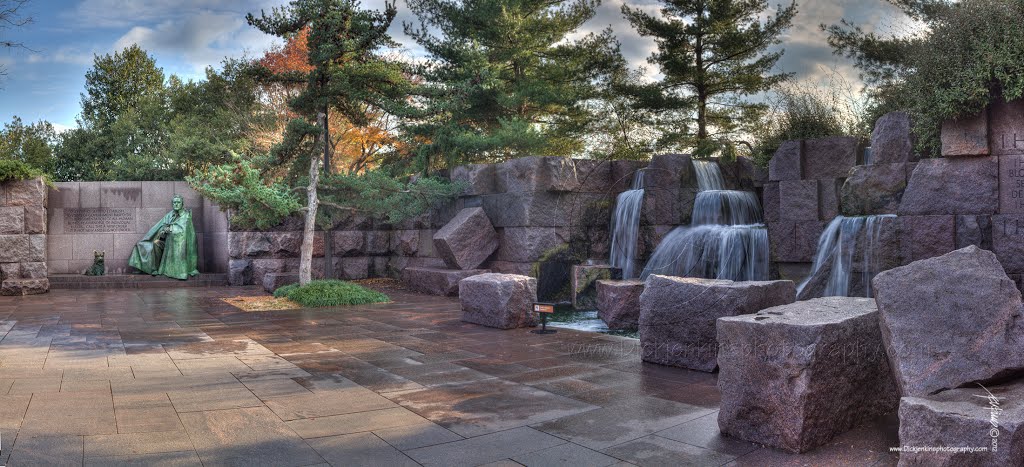A section of Halprin's FDR Memorial in Washington, D.C.