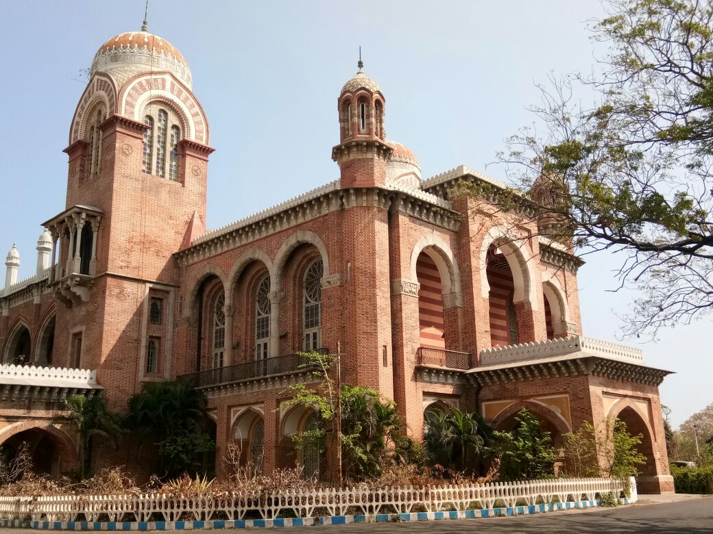 The Senate House at the University of Madras.