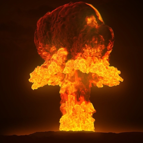 Photo of a nuclear explosion.