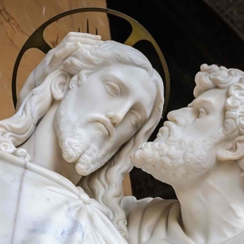 Judas kissing Jesus