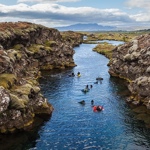 Cañón Silfra, Parque Nacional de Þingvellir, Suðurland, Islandia